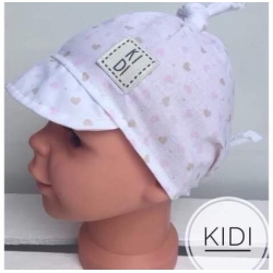 Chustka dziecięca KIDI czapeczka z daszkiem w formie chusty na główkę dziecka